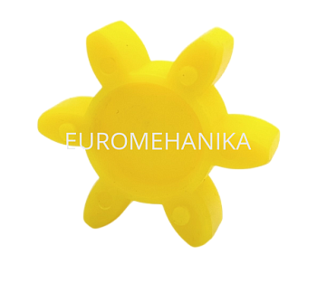 Упругий элемент для муфты без люфта GS 19/24 (TRASCO ES 19/24), 92 Shore A, желтый, EMT - Евромеханика