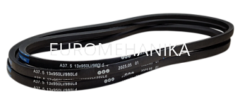 Ремень клиновой A37,5, 13х 950Li/ 980Ld, V-BELT HARDLINE, EMT - Евромеханика