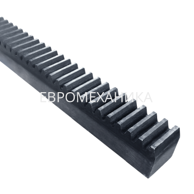 Рейка зубчатая M 4, 40х40 мм, L=3000 мм с закалкой зубьев, EMT - Евромеханика