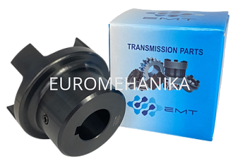 Полумуфта GE 19-24 тип A, с готовым отверстием d=16 мм, шпон паз 5х2,3мм+винт М4, СТАЛЬ, EMT - Евромеханика