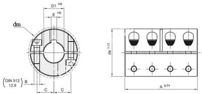 Муфта продольно-свёртная сегментная GBRR 45 - Евромеханика