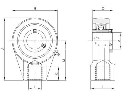 Подшипниковый узел UCHA 208 - Евромеханика