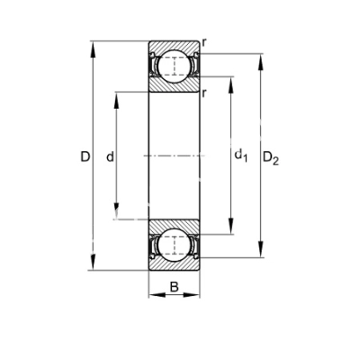 Подшипник 6308-2RSR-C3 FAG - Евромеханика