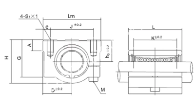Модуль линейный (каретка) SCJ 35 UU (SC35AJ), EMT - Евромеханика