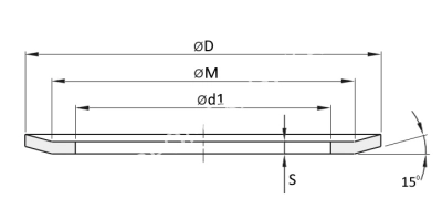 Фланец (реборда) 55A, 51х37,5мм, толщина 1,5мм, для зубчатого шкива, EMT - Евромеханика