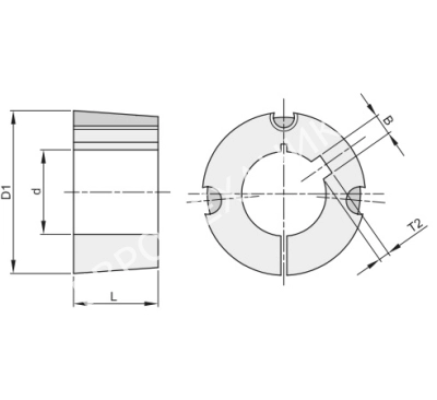 Втулка тапербуш 1615,d=12 мм - Евромеханика
