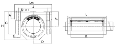 Модуль линейный (каретка) SC 35 WUU (SCS35LUU), EMT - Евромеханика