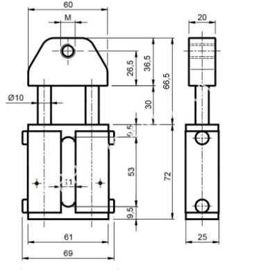 Натяжитель GRIGIO GP 20 NB2S со звездочкой для цепи 08B-1, Z=18 - Евромеханика