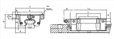 Каретка HGW30CCZOC, EMT - Евромеханика