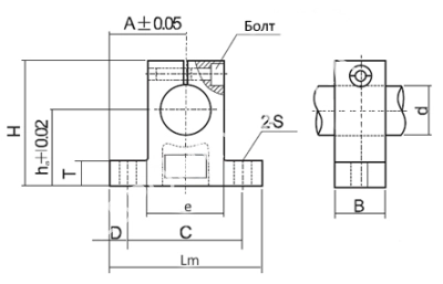 Опора вала SK 50 (SH50), EMT - Евромеханика