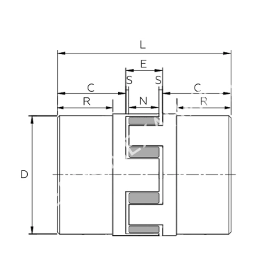 Муфта GE 28-38 тип B-B, dmax=38 мм, СТАЛЬ, EMT - Евромеханика