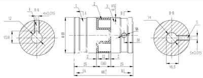 Муфта кулачковая XL1-10x10 тип B-B (GE-T 19-24), СТАЛЬ, EMT - Евромеханика