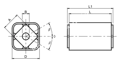 Упругий элемент VIB Type AR-F 40 х 40 - Евромеханика