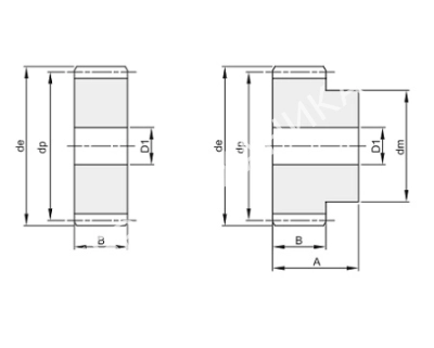 Шестерня цилиндрическая M=1 Z=76 без ступицы (CM26076), EMT - Евромеханика