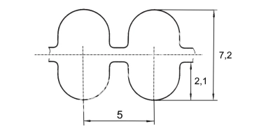 Ремень зубчатый двухсторонний DHTD 800 D5M Belt Power Transmission, EMT - Евромеханика