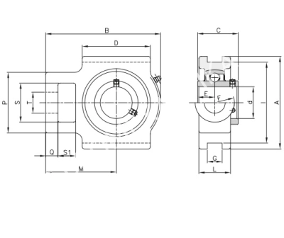 Подшипниковый узел UCT 207 - Евромеханика