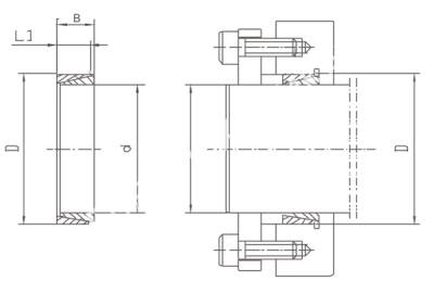 Втулка зажимная BK 50 36 x 42 (KLNN036), EMT - Евромеханика