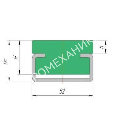 Направляющая тип CF Hc-20, B1-50, L-2000 - Евромеханика