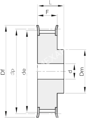 Шкив зубчатый под расточку 24 8M 20, EMT - Евромеханика